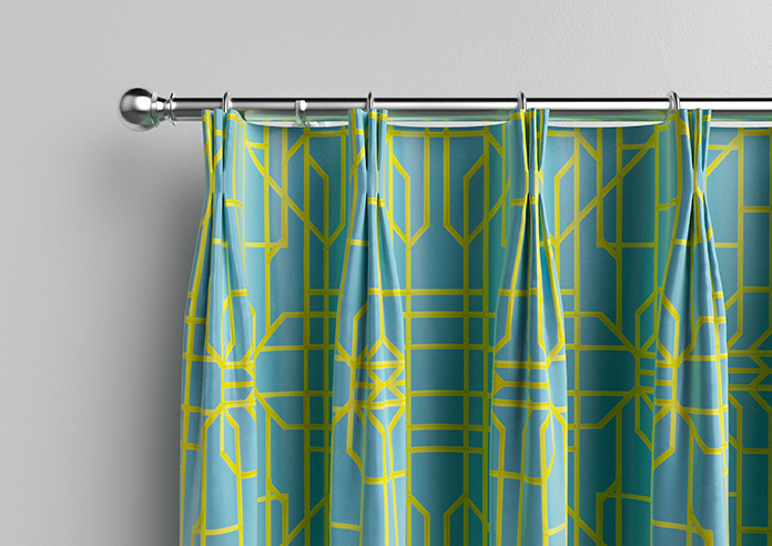 Bamboo Candy, Yellow Blue - Made To Measure Curtains - Image 11